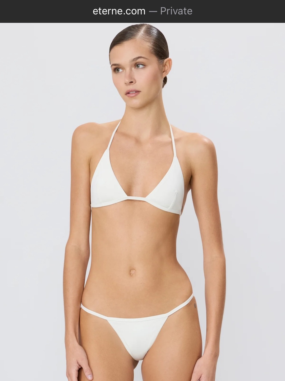 Women’s White Triangle Bikini Set - Eterne Thea